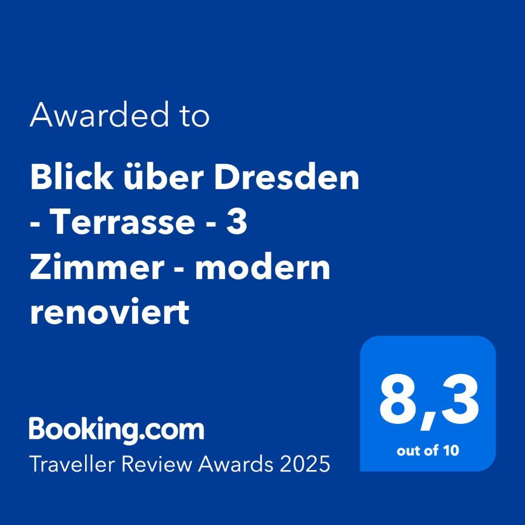 Blick Ueber Dresden - Terrasse - 3 Zimmer - Modern Renoviert Zewnętrze zdjęcie